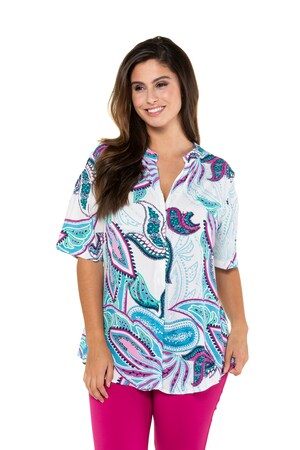 Ulla Popken Blouse Paisleydessin Verdekte Knopenlijst Korte Mouwen Grote Maten ulla popken kopen in de aanbieding Ulla Popken Blouse Paisleydessin Verdekte Knopenlijst Korte Mouwen Grote Maten ulla popken kopen in de aanbieding