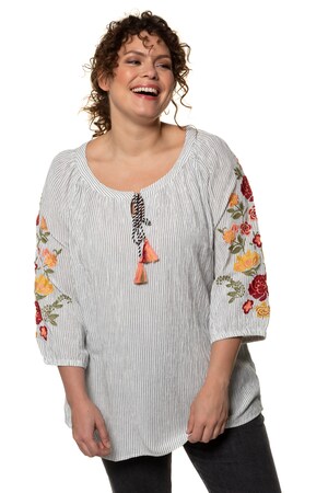 Ulla Popken Tuniek Gebloemd Stiksel Elastische Zoom Grote Maten ulla popken kopen in de aanbieding