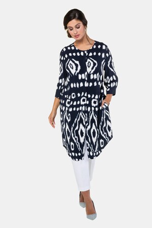 Ulla Popken Longbluse, Grafikmuster, verdeckte Knöpfe, selection - Große Größen