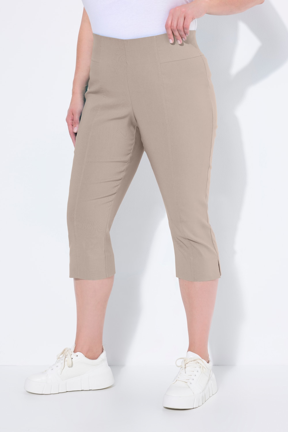 Thumbnail - Große Größen Bengalin-Capri, Damen, braun, Größe: 50, Viskose/Synthetische Fasern, Ulla Popken