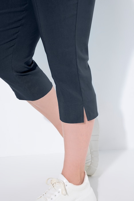 Bengaline Elastic Waist Stretch Capri Pants