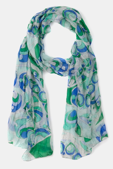 graphic silk scarves