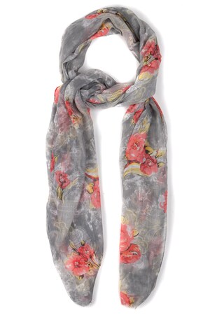 Ulla Popken Sjaal Bloemendessin Franjes Grote Maten ulla popken kopen in de aanbieding