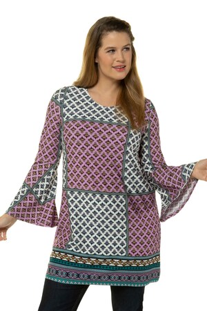 Ulla Popken Shirt V Hals Lichte A Lijn Statement Mouwen Met Volant Grote Maten ulla popken kopen in de aanbieding