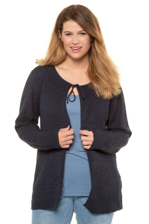 Ulla Popken Vest Lang Model V Hals Bindstrikje Grote Maten ulla popken kopen in de aanbieding