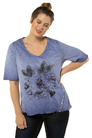 Ulla Popken Shirt Classic Used Look Paillettenbandjes Opzij Grote Maten ulla popken kopen in de aanbieding