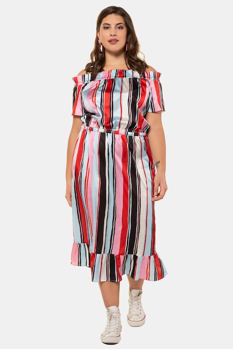 Buy > satin stripe dress > in stock