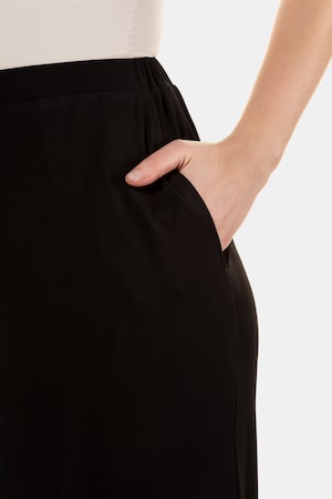 Duże rozmiary Spódnico-spodnie z dżerseju, damska, czarne, rozmiar: 62/64, poliester/elastan, Ulla Popken