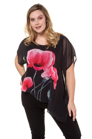 Ulla Popken Tuniek Dubbellaags Wijd Model Transparant Chiffon 34 Mouwen Grote Maten ulla popken kopen in de aanbieding Ulla Popken Tuniek Dubbellaags Wijd Model Transparant Chiffon 34 Mouwen Grote Maten ulla popken kopen in de aanbieding