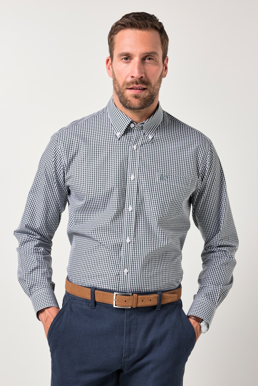 JP1880 Hemd, Business, Vichy-Karo, bis 8XL, Comfort Fit, EasyCare