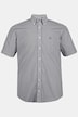 Camisa, negocios, manga corta, cuadros de Vichy, hasta 8XL, corte cómodo