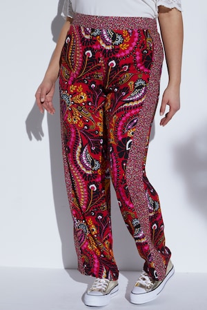 Ulla Popken Viskose Hose mit Print - Große Größen