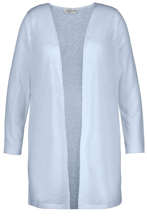 Rozepínací svetr, žíhaný úplet, otevřený střih, dlouhé rukávy