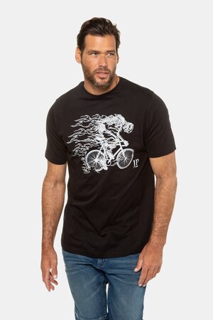 Ulla Popken T-Shirt, modischer Reflektor-Print, Halbarm - Große Größen