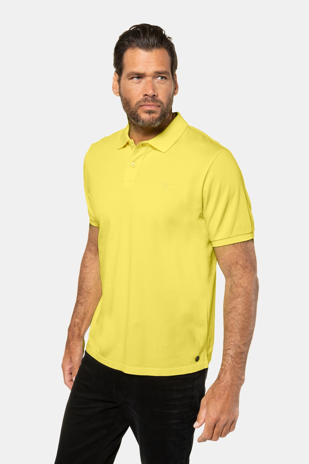 Grote Maten poloshirt, Heren, geel, Maat: 3XL, Katoen, JP1880 Grote Maten poloshirt, Heren, geel, Maat: 3XL, Katoen, JP1880