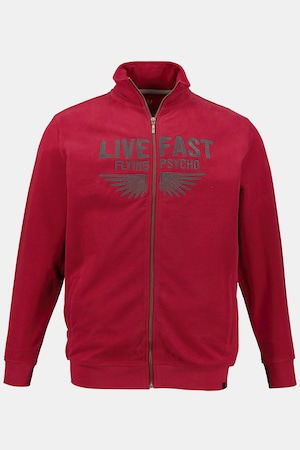 Ulla Popken Sweatjacke, Stehkragen, Stick - Große Größen