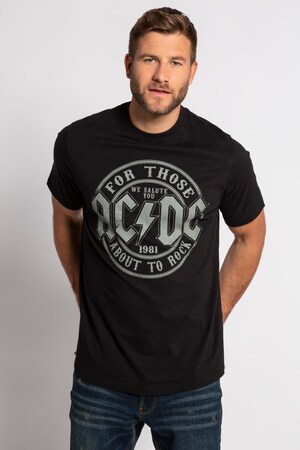 Duże rozmiary T-shirt AC/DC, mężczyzna, czarny, rozmiar: 7XL, bawełna, JP1880