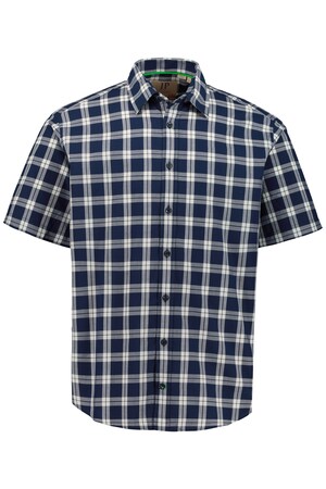 Jp1880 Ulla Popken Geruit Overhemd Korte Mouwen Grote Maten jp1880 kopen in de aanbieding