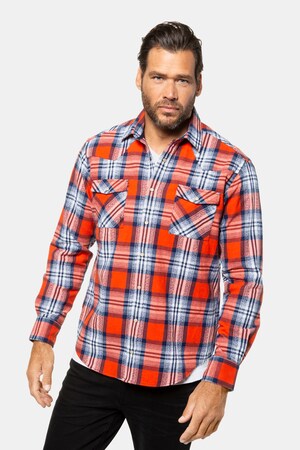 Ulla Popken Karohemd, Flanell, Modern Fit, bis 8 XL - Große Größen