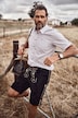 Shirt, traditional costume, short sleeve, Kent collar, modern fit