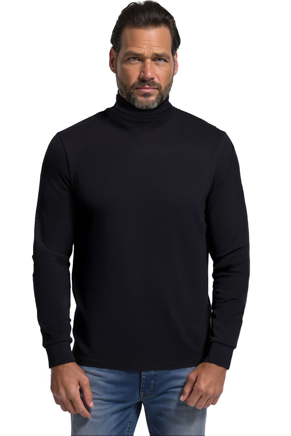 Stora storlekar Polotröja, Her, svart, storlek: 3XL, Bomull, JP1880