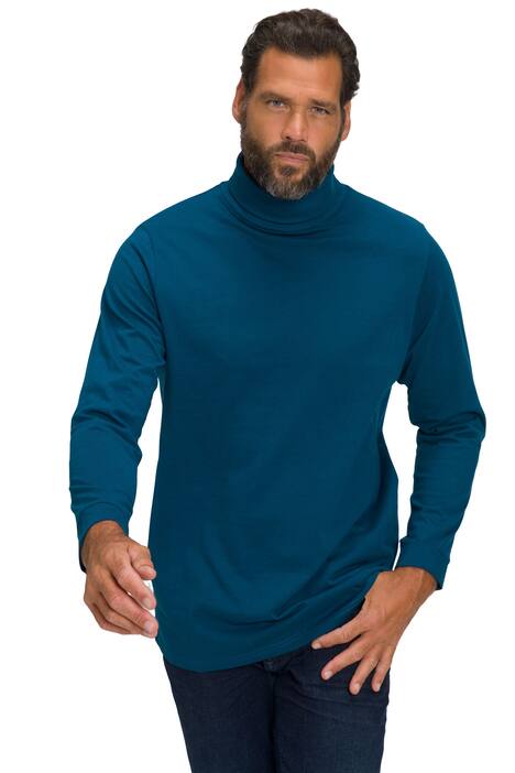 Tričko s rolákem, kolekce Basic, žerzej, dlouhé rukávy