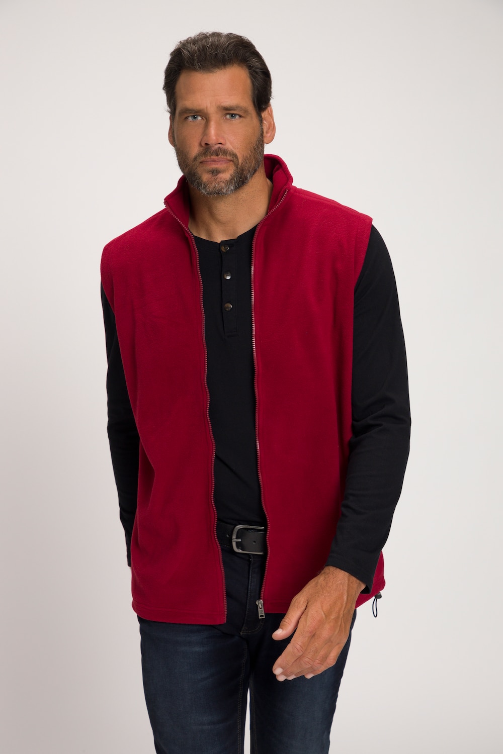 Grote Maten mouwloos fleecejack, Heren, rood, Maat: 4XL, Polyester, JP1880