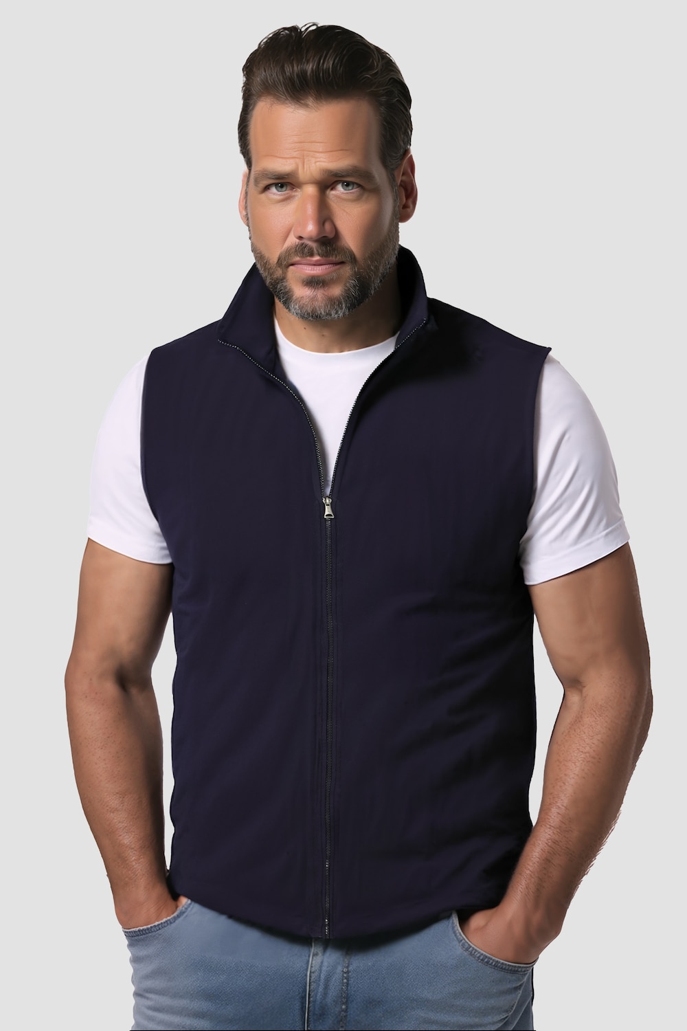 JP1880 Fleeceweste, Outdoor, Stehkragen, bis 8 XL