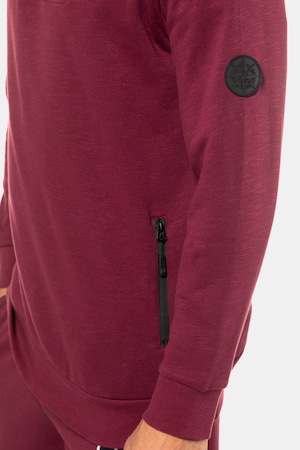 Duże rozmiary Bluza, mężczyzna, winna czerwień, rozmiar: 5XL, bawełna/poliester, JP1880
