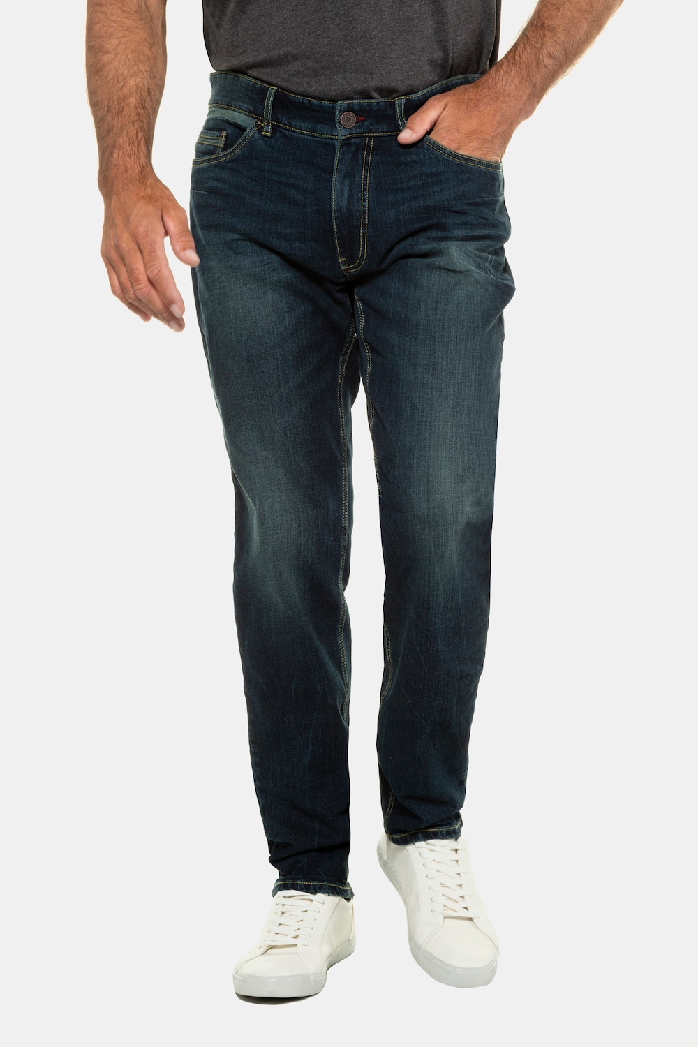 Grote Maten buik-fit jeans, Heren, blauw, Maat: 62, Katoen, JP1880