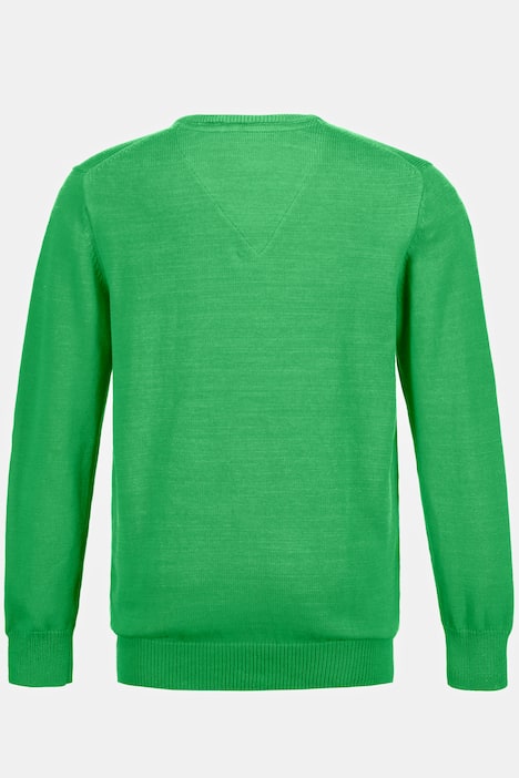 Pullover, Basic, V-Ausschnitt, Baumwolle