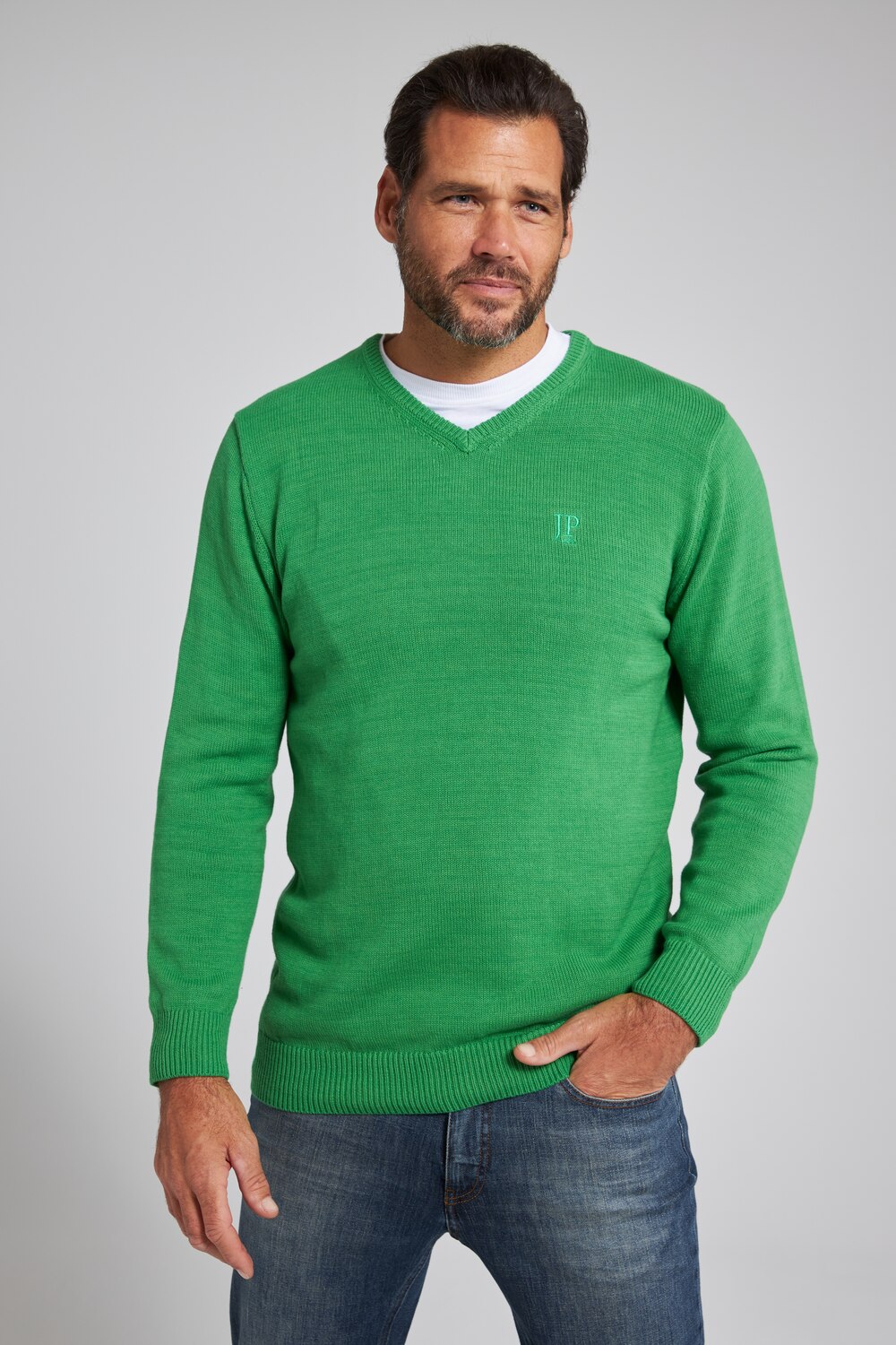 Grote Maten pullover, Heren, groen, Maat: 5XL, Katoen, JP1880