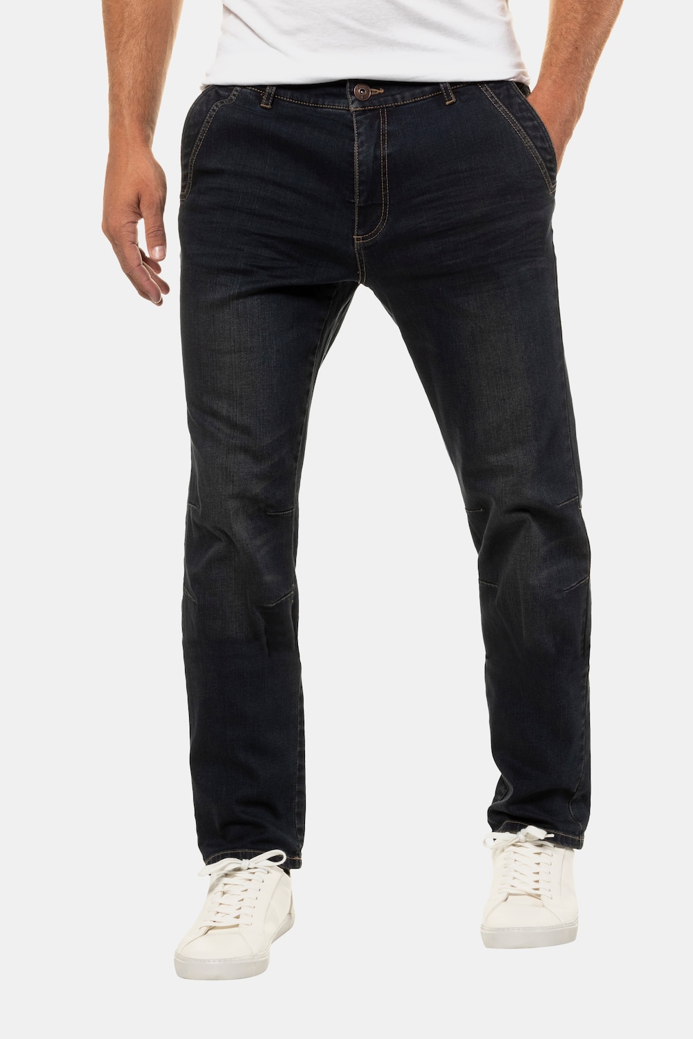 Grote Maten chino jeans, Heren, blauw, Maat: 33, Katoen, JP1880