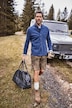 Pantalon en cuir de chèvre, s'inspirant des tenues traditionnelles bavaroises, avec broderies typiques - ceinture en cuir offerte