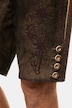 Pantalon en cuir de chèvre, s'inspirant des tenues traditionnelles bavaroises, avec broderies typiques - ceinture en cuir offerte