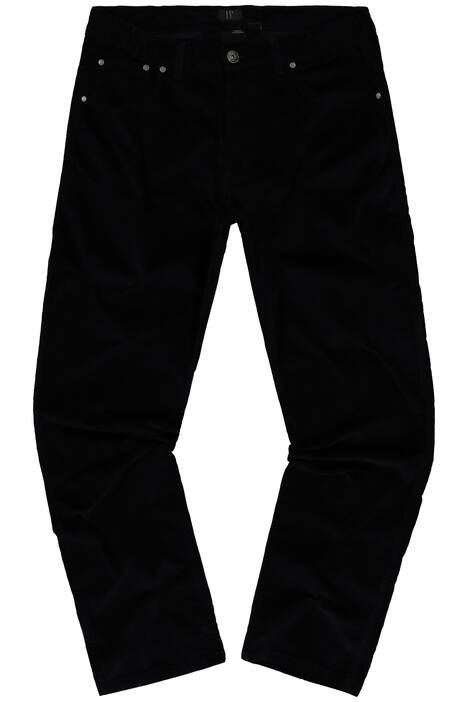 Manšestrové kalhoty, po stranách elastický pas, 5 kapes