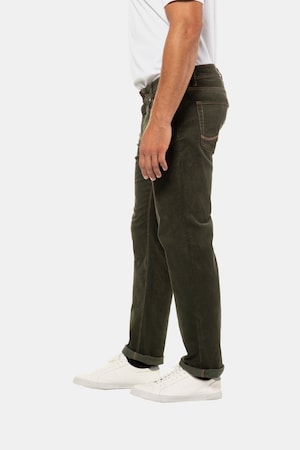 Duże rozmiary Sztruksowe spodnie, mężczyzna, sosnowe, rozmiar: 60, bawełna/elastan, JP1880