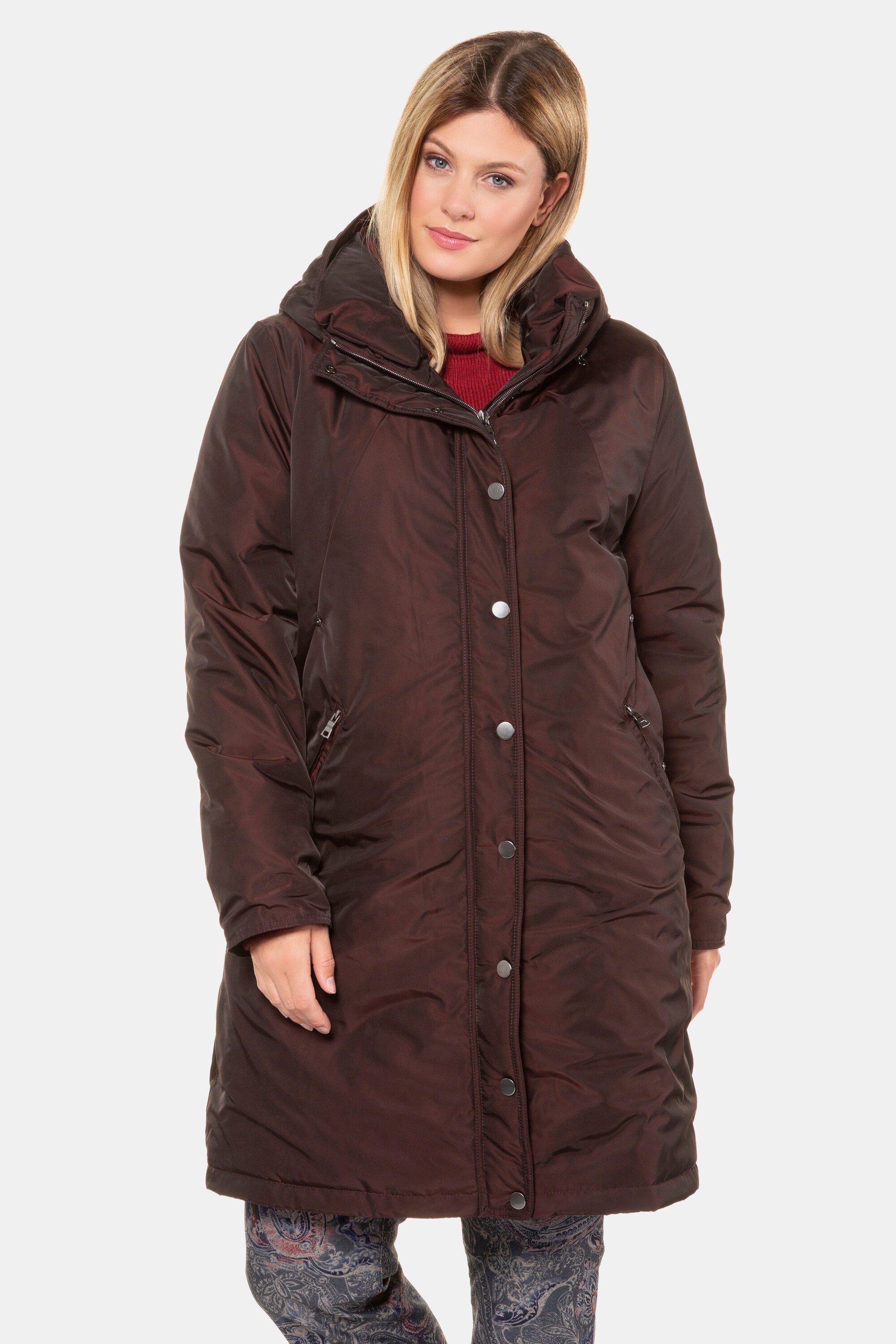 Pre-owned Ulla Popken Damen Grosse Grössen Hyprar Sympatex-jacke, Wetterfunktion, Kapuze, Se