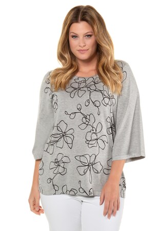 Ulla Popken Pullover Gebloemd Dessin Wijde 34 Mouwen Grote Maten ulla popken kopen in de aanbieding