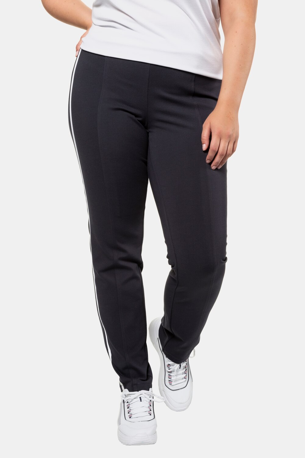 Grote Maten Broek Sophie, Dames, blauw, Maat: 50, Viscose/Synthetische vezels, Ulla Popken Grote Maten Broek Sophie, Dames, blauw, Maat: 50, Viscose/Synthetische vezels, Ulla Popken