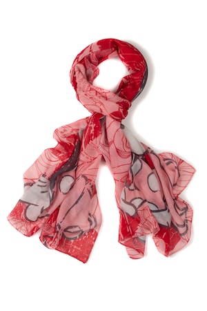 Ulla Popken Sjaal Minnie Mouse Motief Grote Maten ulla popken kopen in de aanbieding