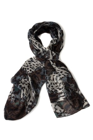 Ulla Popken Sjaal Zijde Animaldessin Grote Maten ulla popken kopen in de aanbieding