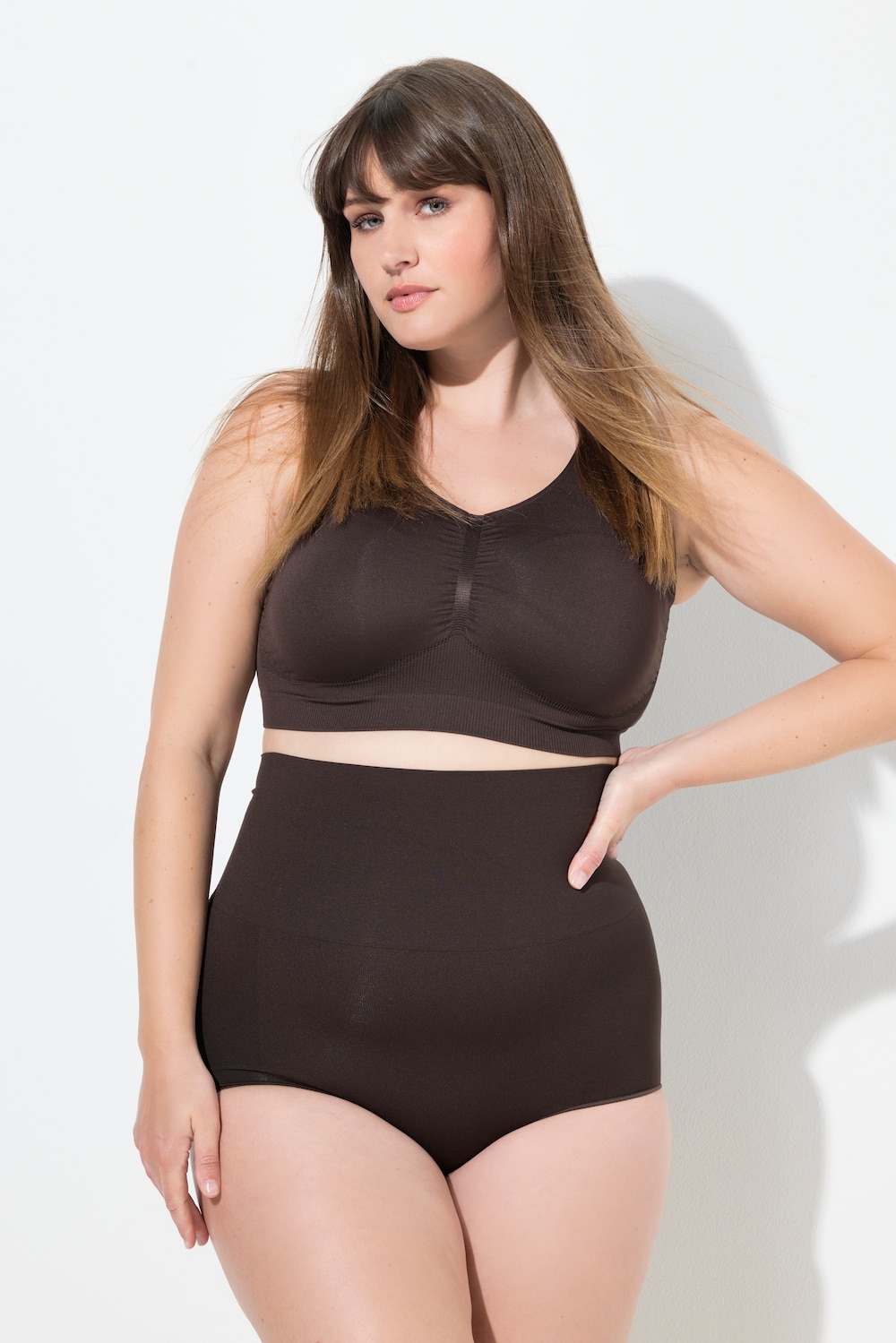 Große Größen Shaping-Slip, Damen, braun, Größe: 46/48, Synthetische Fasern/Elasthan, Ulla Popken