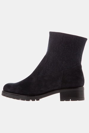 Ulla Popken Stiefeletten, Strickschaft, Veloursleder, Weite H - Große Größen