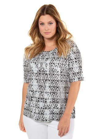 Ulla Popken Shirt Classic Batiklook Raglanmouwen Grote Maten ulla popken kopen in de aanbieding