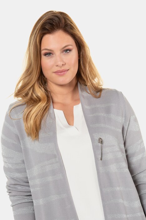 Metallic Tiger Stripe Cardigan Sweater 