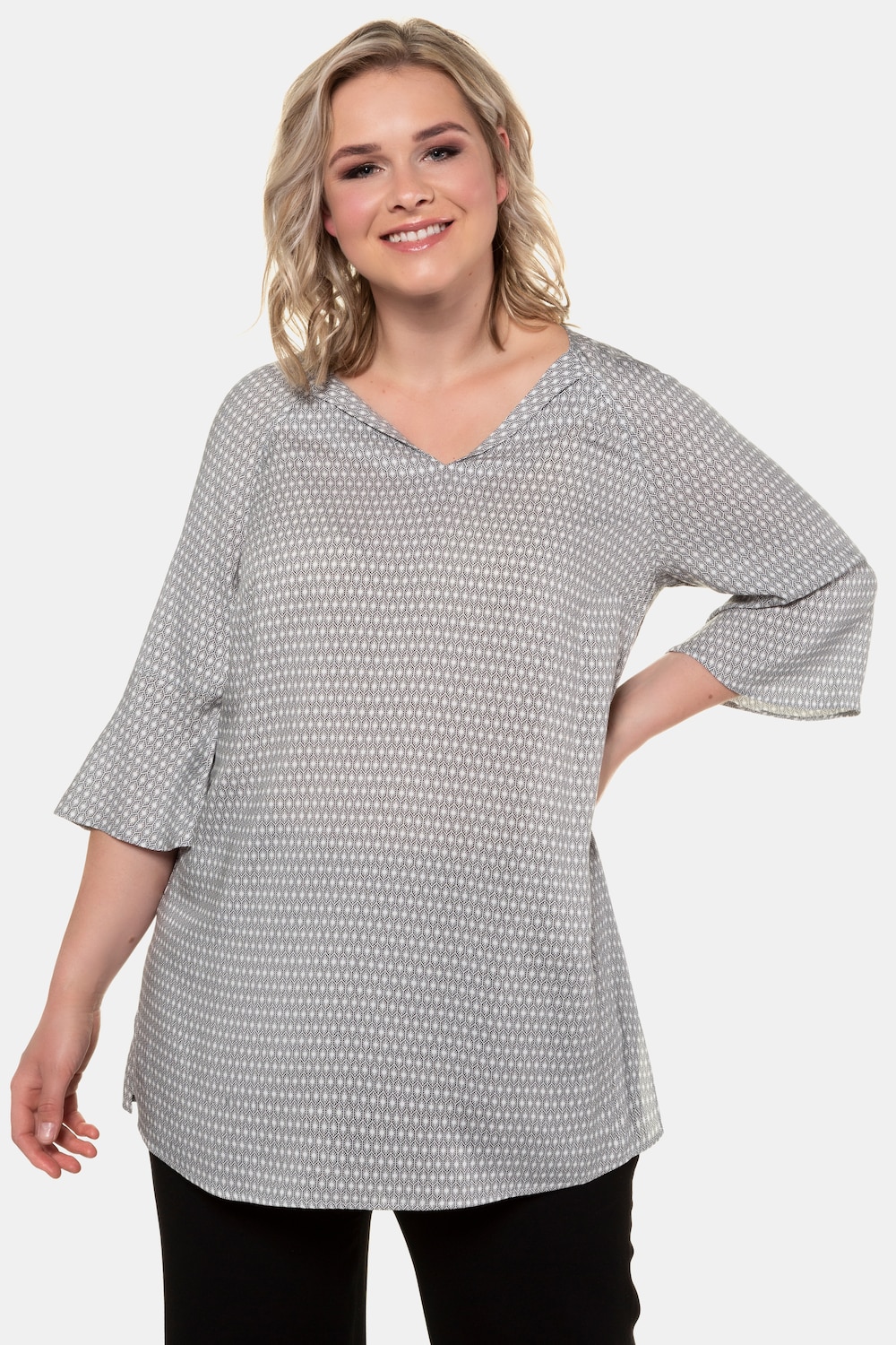 Grote Maten Tuniek, Dames, wit, Maat: 54/56, Viscose, Ulla Popken