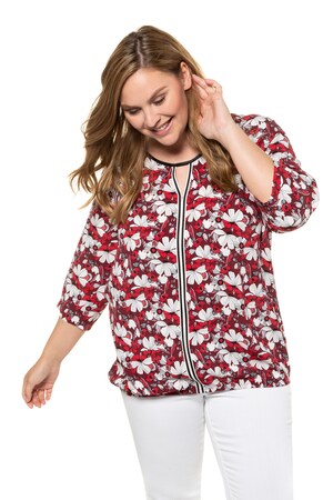 Ulla Popken Tuniek Bloemendessin Siersplitjes 34 Raglanmouwen Grote Maten ulla popken kopen in de aanbieding