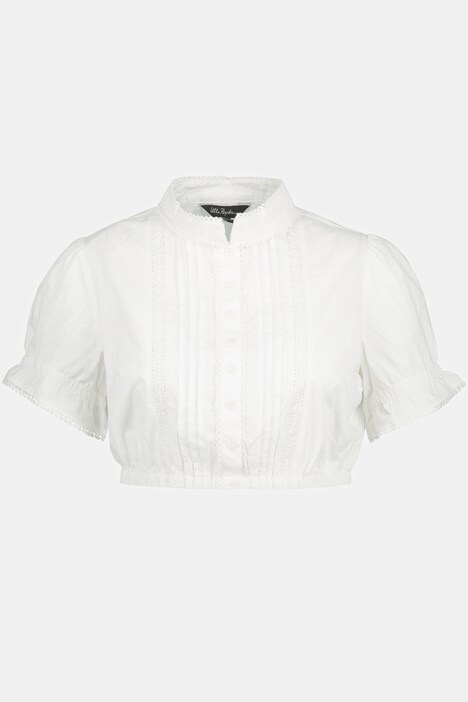 Blouse Dirndl Femme Funspread – Col V & Manches Courtes – Blanc – Parfait Pour L'Oktoberfest !