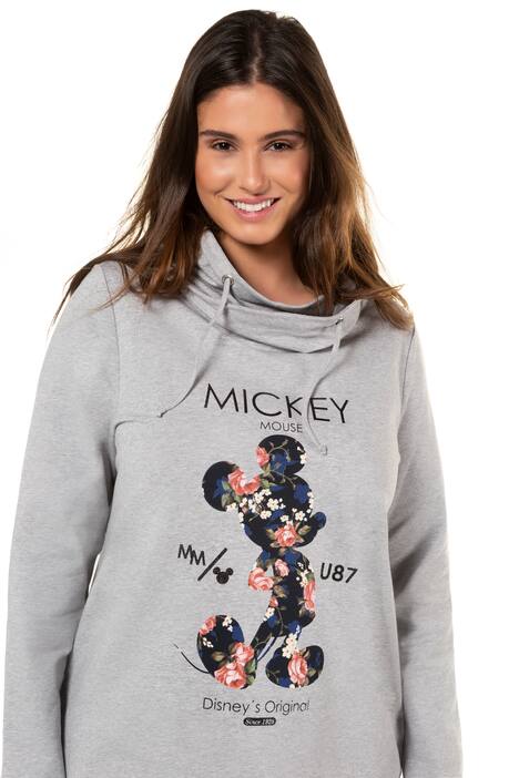 Longsweater, mickey Mouse motief, wijde opstaande kraag Longsweater, mickey Mouse motief, wijde opstaande kraag